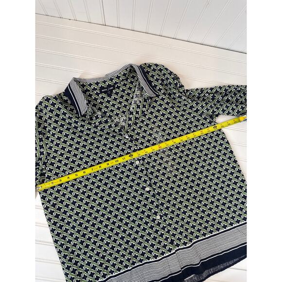 Nautica Linen Blend Long Sleeve Shirt & Lands’ End Cover-up Deep Bundle Sz L - Picture 6 of 11